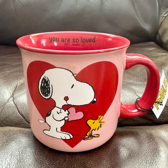 You Are So Loved - Peanuts Snoopy & Woodstock 21oz Valentine’s Day Mug - Picture 1 of 8